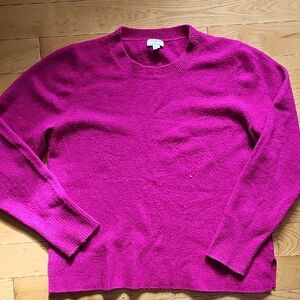 J. Crew Vibrant Pink Crew Neck Sweater